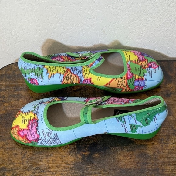 Chocolaticas Bon Voyage Womens Mary Jane Flat Size 5.5-6/36 Hot Chocolate Design - Picture 9 of 12